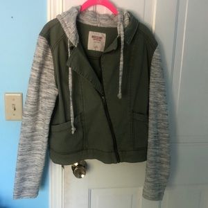 Olive Green Hooded Jacket